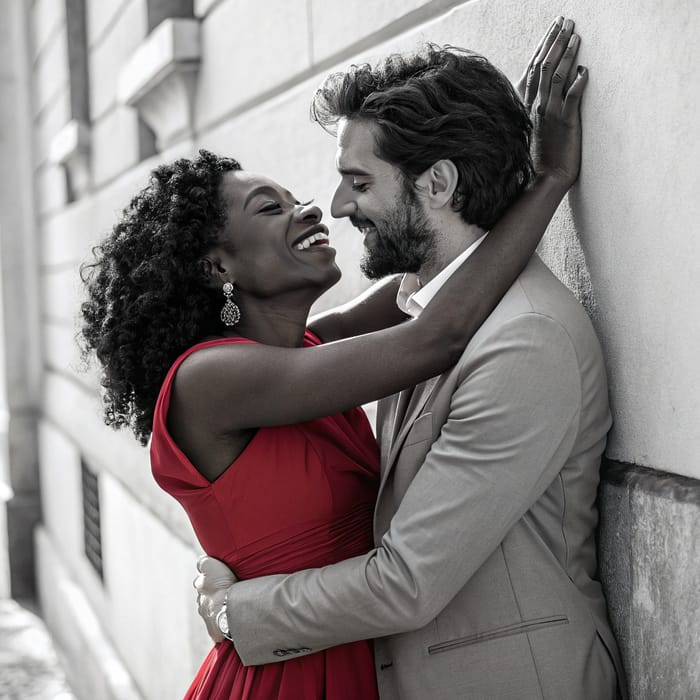 Amore Italiano: A Black & White Embrace