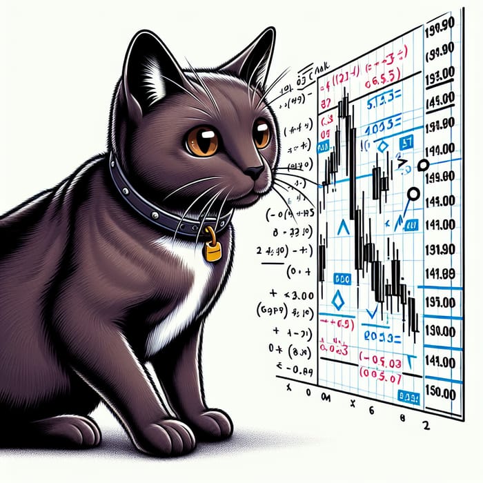 Brunette Feline Tester Examining Trading System | Cat Finds Bugs