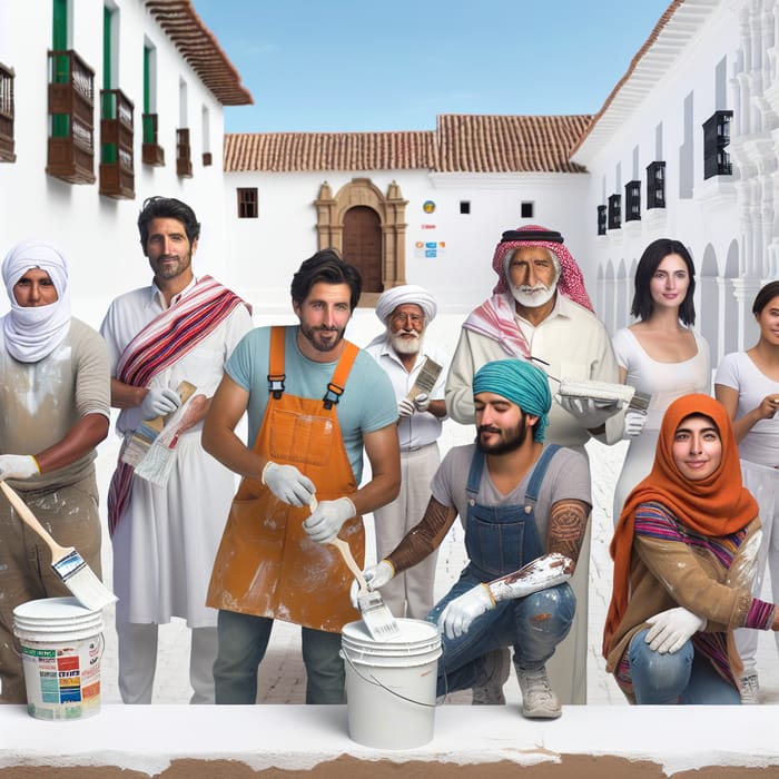 Restoring Heritage: Diverse Team in Sucre, Bolivia