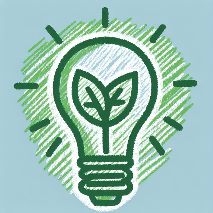 Green Light Bulb Drawing: Idea Generation in Nature Green Light Bulb Drawing: Idea Generation in Nature