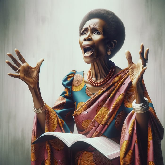 African Woman Preaching: Inspiring Sermon & Passionate Conviction