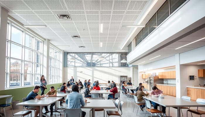 Modern School Cafeteria Design for Students