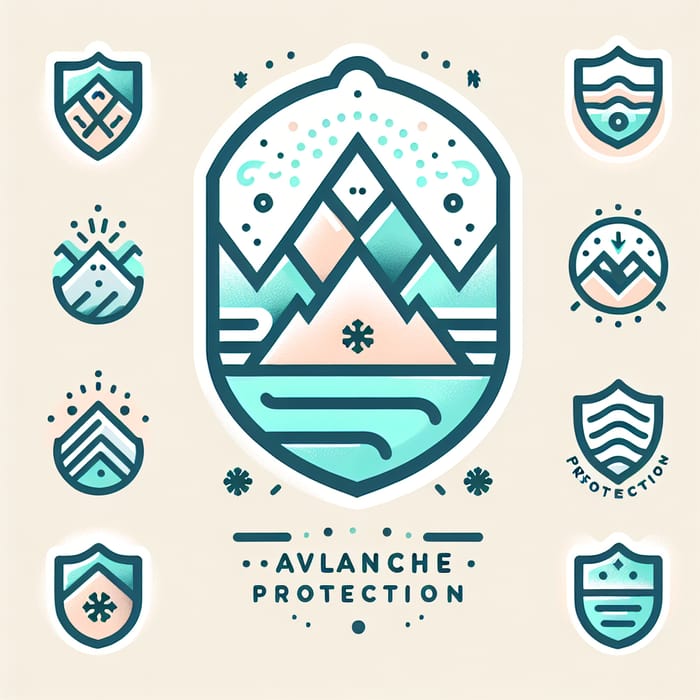 Pastel Avalanche Protection Logo | Design a Safe Symbol