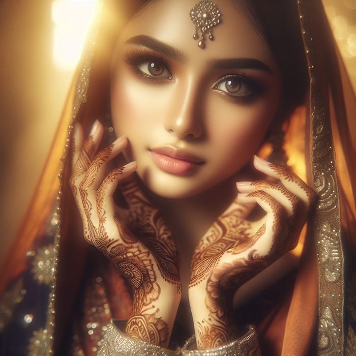 Radiant Indian Girl in Traditional Attire - Ethereal Portrait