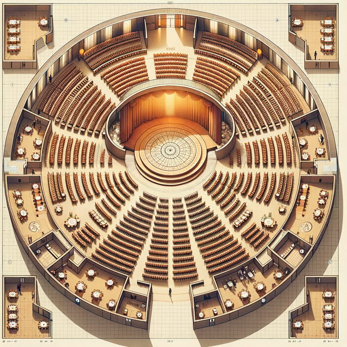 Circular Floor Plan for Conventional Hall Design