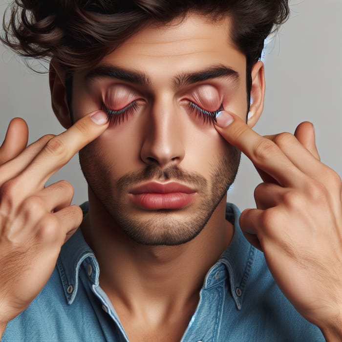 Handsome Man Flips Eyelids in Unusual Way