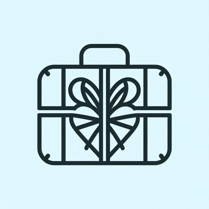 Luggage & Gift Icon - Simple Line Art Design