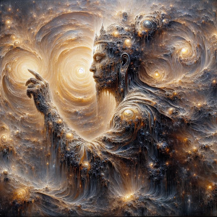 Stardust Buddha: Ethereal Photorealistic Chinese Painting Stardust Buddha: Ethereal Photorealistic Chinese Painting