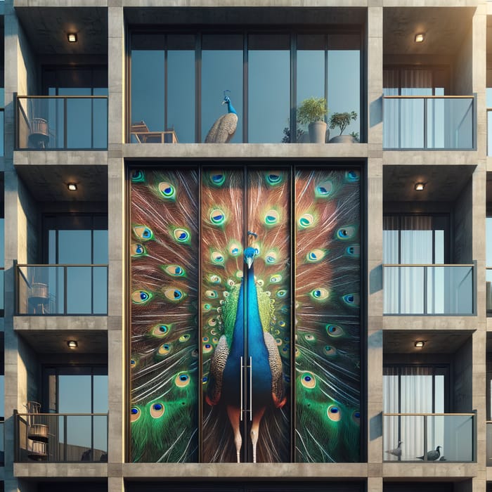 Peacock Glass Doors Display | Architectural Beauty