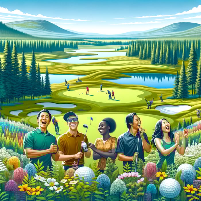 Scenic Golf Course in Finland with Joyful Friends