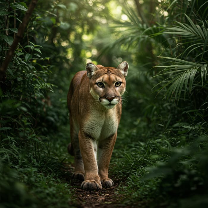 Puma Walking - Captivating Wildlife Moments