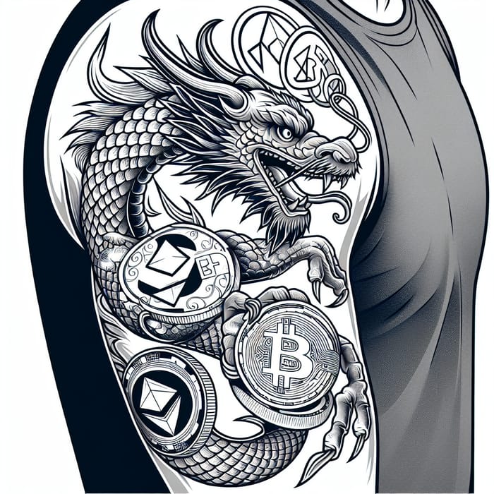 Deltoid Tattoo: Crypto Dragon Design Inspiration