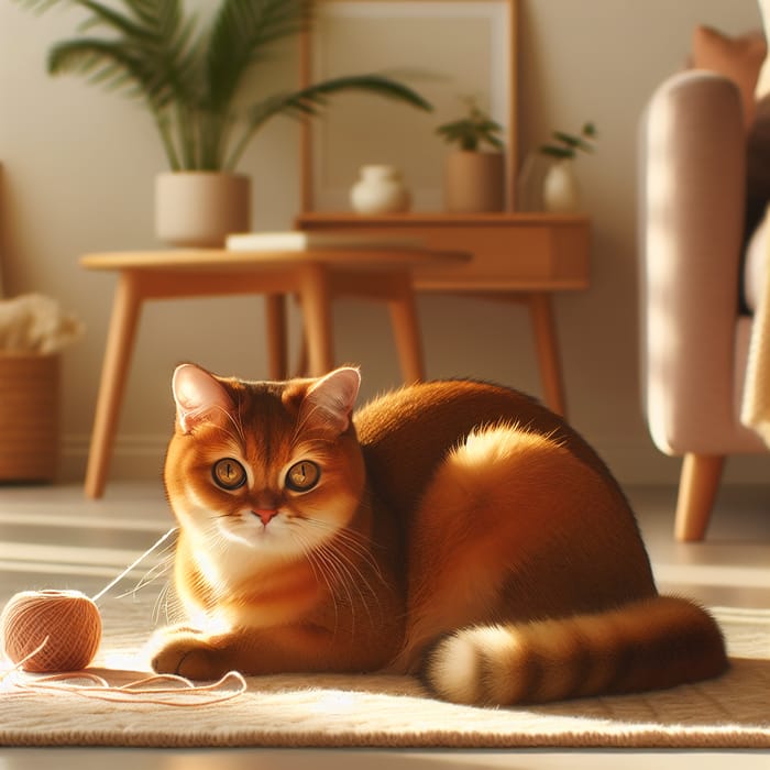 Charming Cat in a Sunlit Room