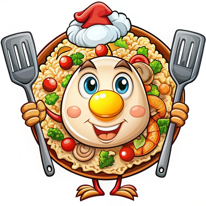 Cheerful Nasi Goreng Mascot Logo Design Cheerful Nasi Goreng Mascot Logo Design