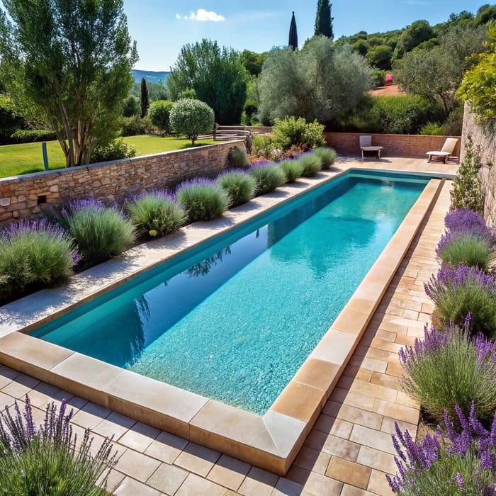 Mediterranean-Inspired 6x4.5m Swimming Pool Design