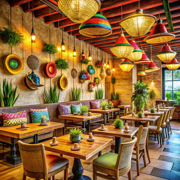 Vibrant Mexican Restaurant Design in Modern Hotel Vibrant Mexican Restaurant Design in Modern Hotel