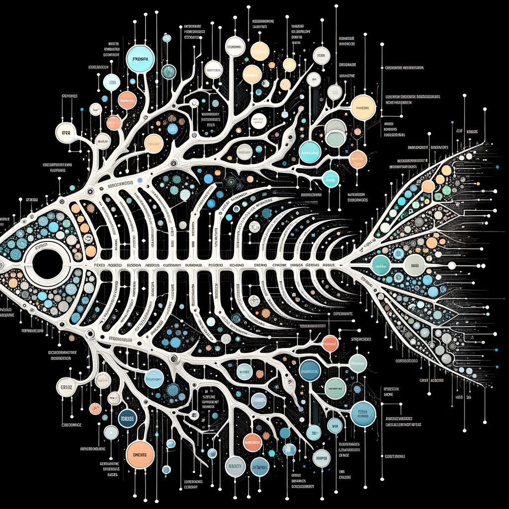 Fishbone Research Visualization | Problem, Causes, Data Points | AI Art ...