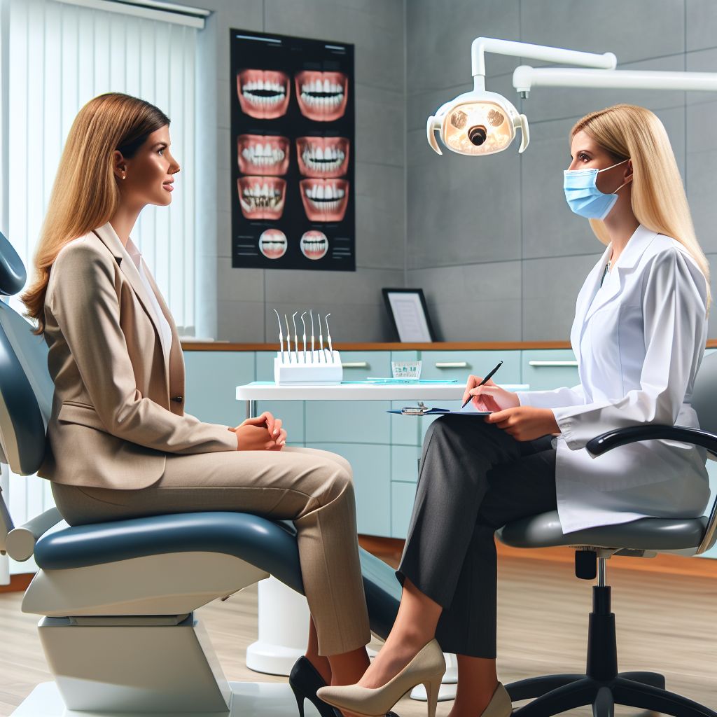 Dental Office Interview Professional Woman with Female Dentist AI