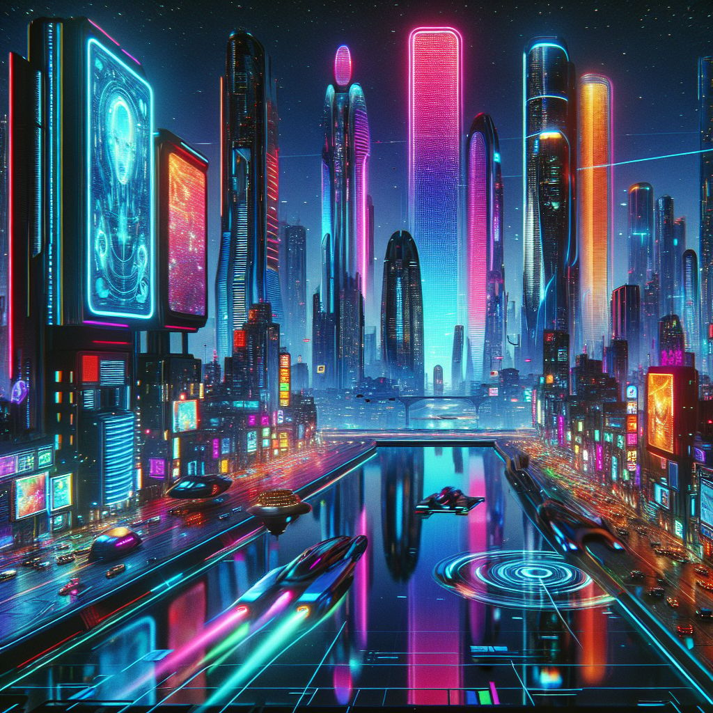 Futuristic Cityscape: Cyberpunk Aesthetic Marvels | AI Art Generator ...