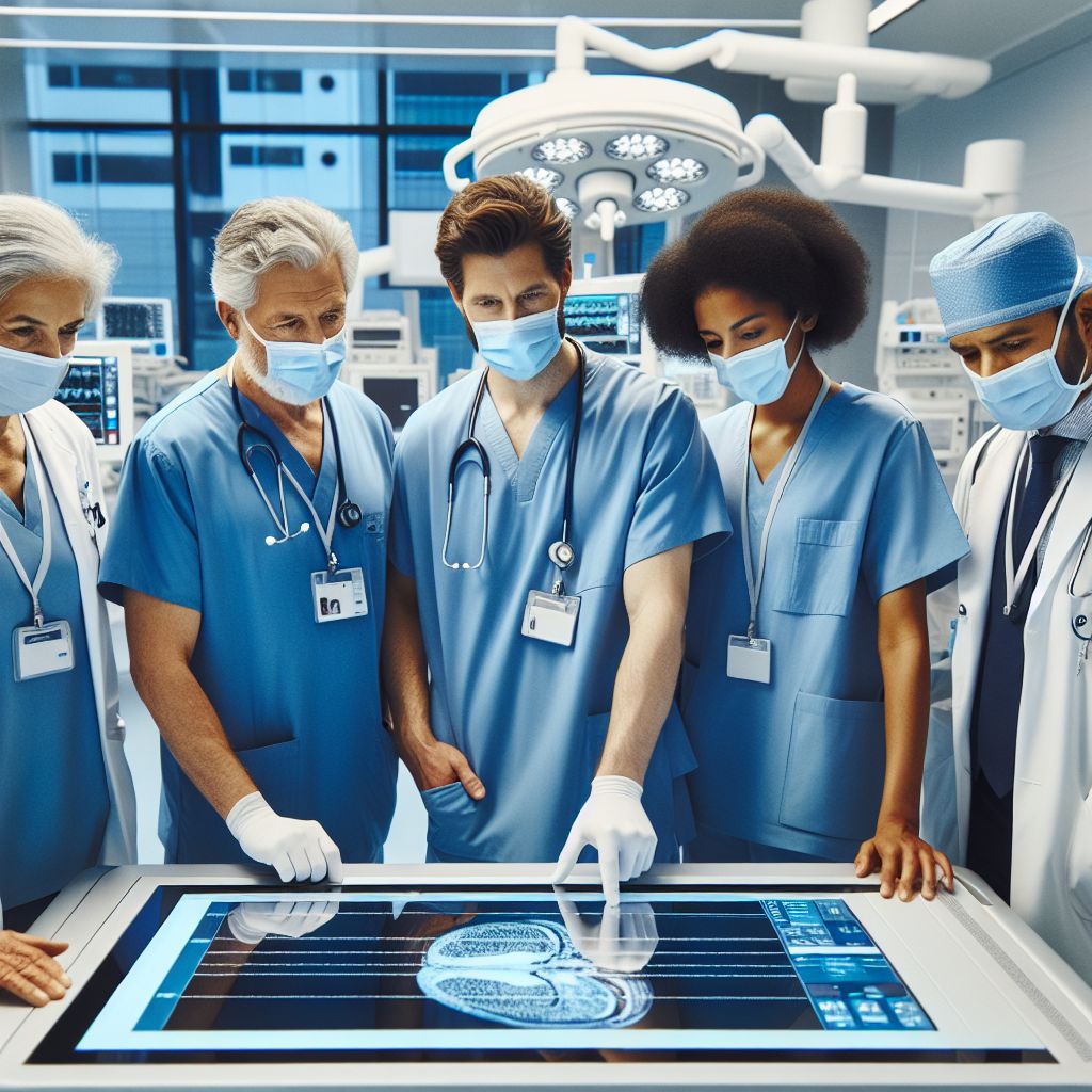 Diverse Medical Team Discussing Complex Case in Modern Hospital Setting ...