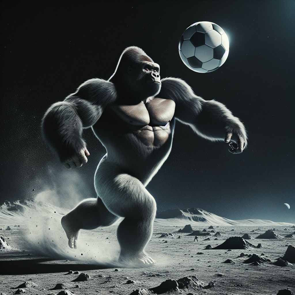 Gorilla Football | Active & Dynamic Art | Sticker