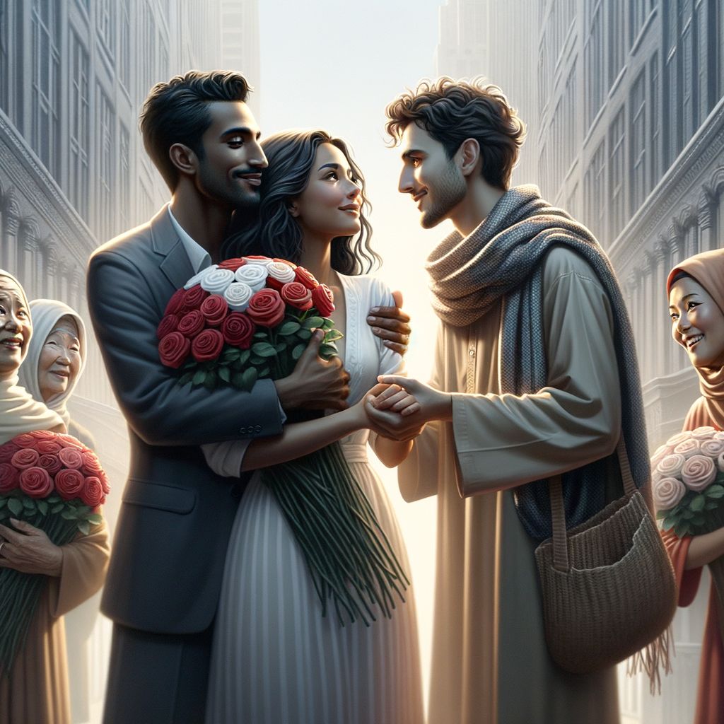 Heartwarming Diverse Couples Expressing Love | Beautiful Scene | AI Art ...