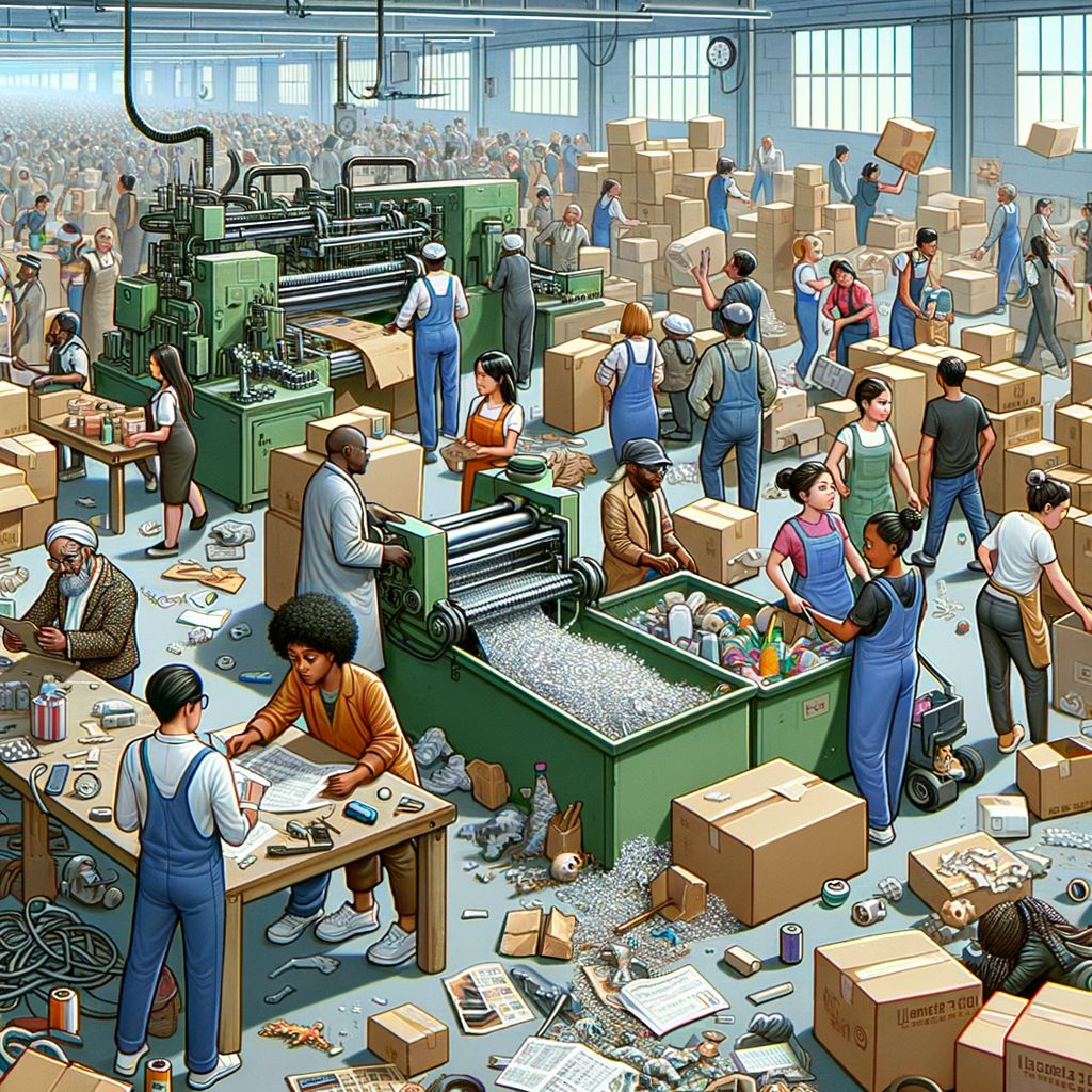 Diverse Factory Scenes: Chaos and Efficiency Collide | AI Art Generator ...