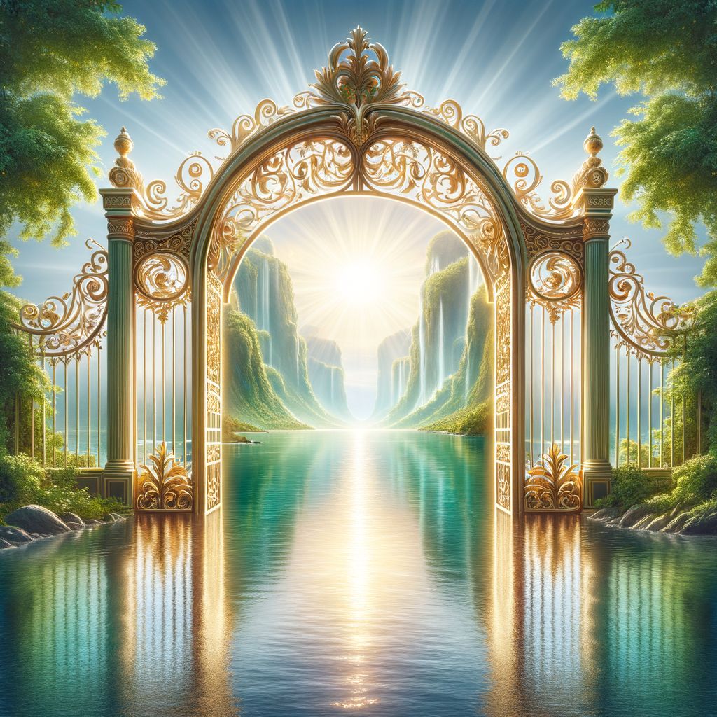 Ethereal Bay Entryway: Gateway to Heaven-like Realm | AI Art Generator ...