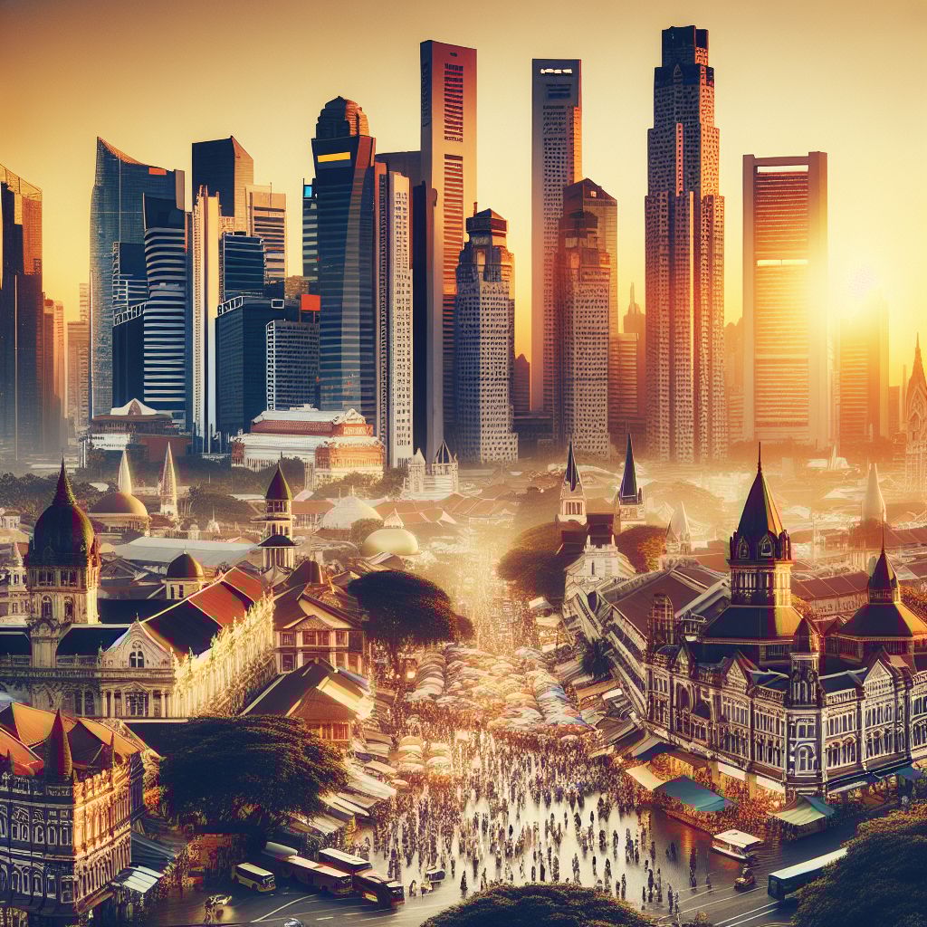 Urban Melting Pot Cities of Vibrant Energy and Cultural Diversity AI(01)