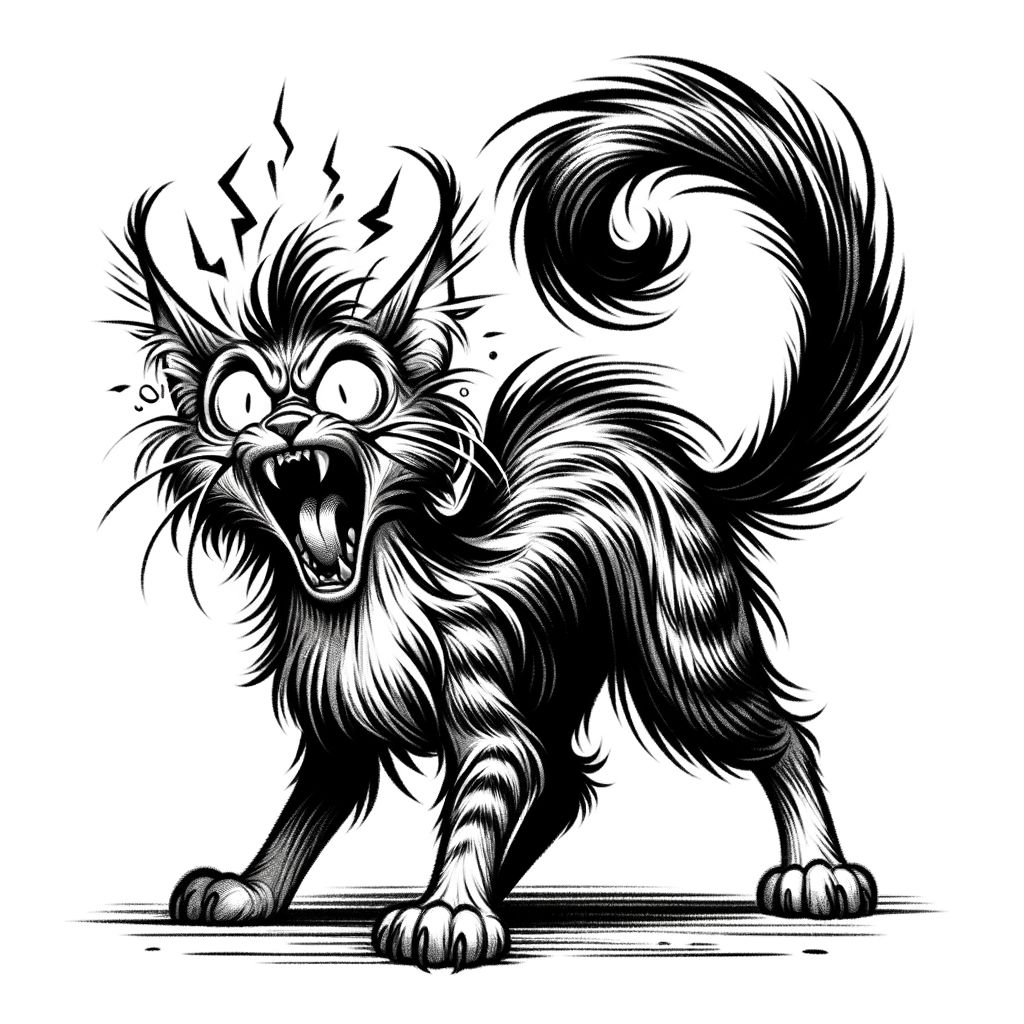 Furious Cat Displaying Signs of Anger | AI Art Generator | Easy-Peasy.AI