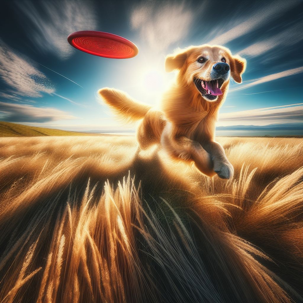 Golden 2024 retriever frisbee