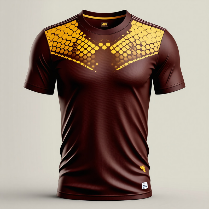 Custom Brown & Gold Soccer Jersey Custom Brown & Gold Soccer Jersey