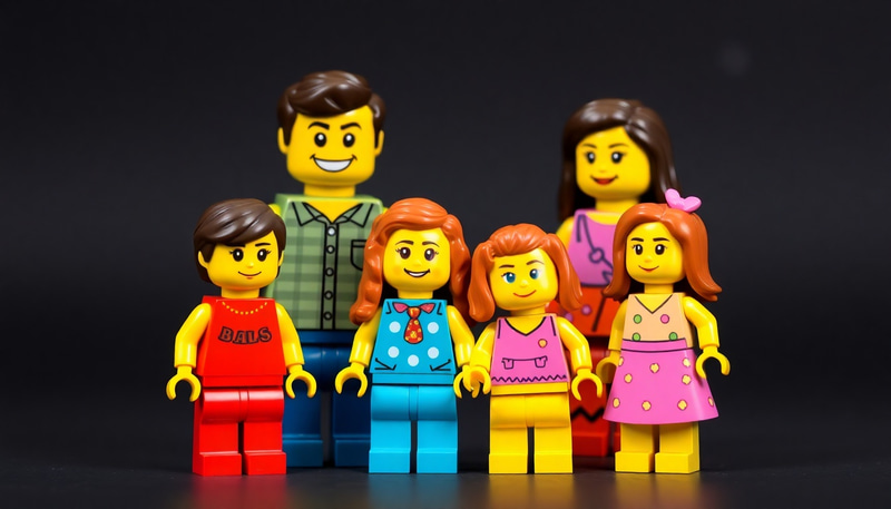 Colorful LEGO Family Set: Joyful Moments