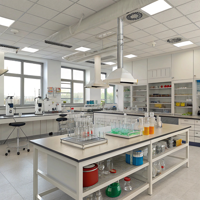 Spacious Chemistry Lab with Modern Equipment Spacious Chemistry Lab with Modern Equipment