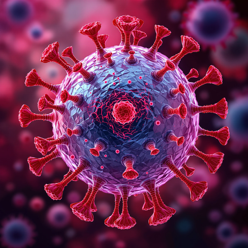 Medical Illustration of a Killer Cell Medical Illustration of a Killer Cell