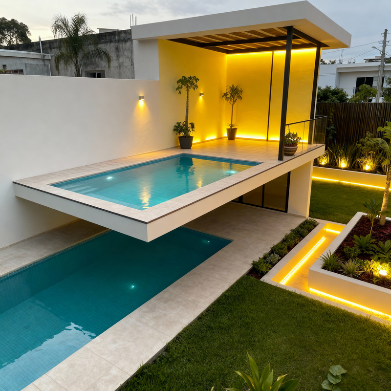 Modern Suspended Pool and Deck Design Ideas Modern Suspended Pool and Deck Design Ideas