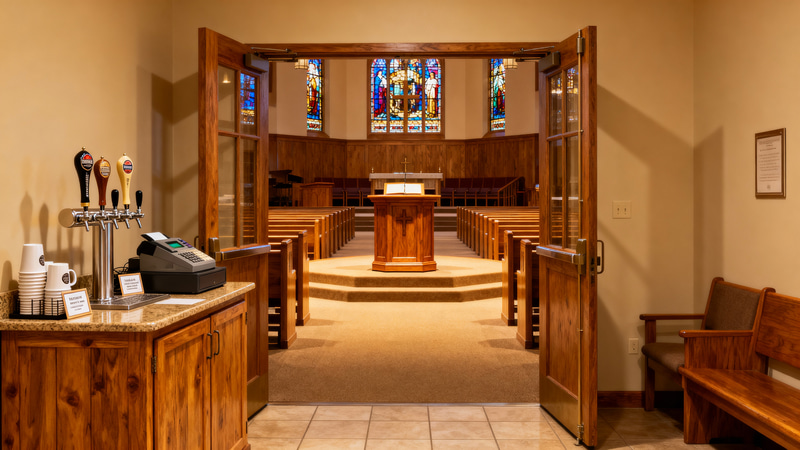 Church Entrance Vestibule with Unique Concession Stand