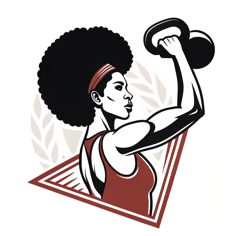 Strong Woman Kettlebell Logo | Minimalist Design Strong Woman Kettlebell Logo | Minimalist Design