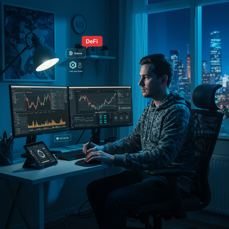 Crypto Trader's Modern Home Office Insights