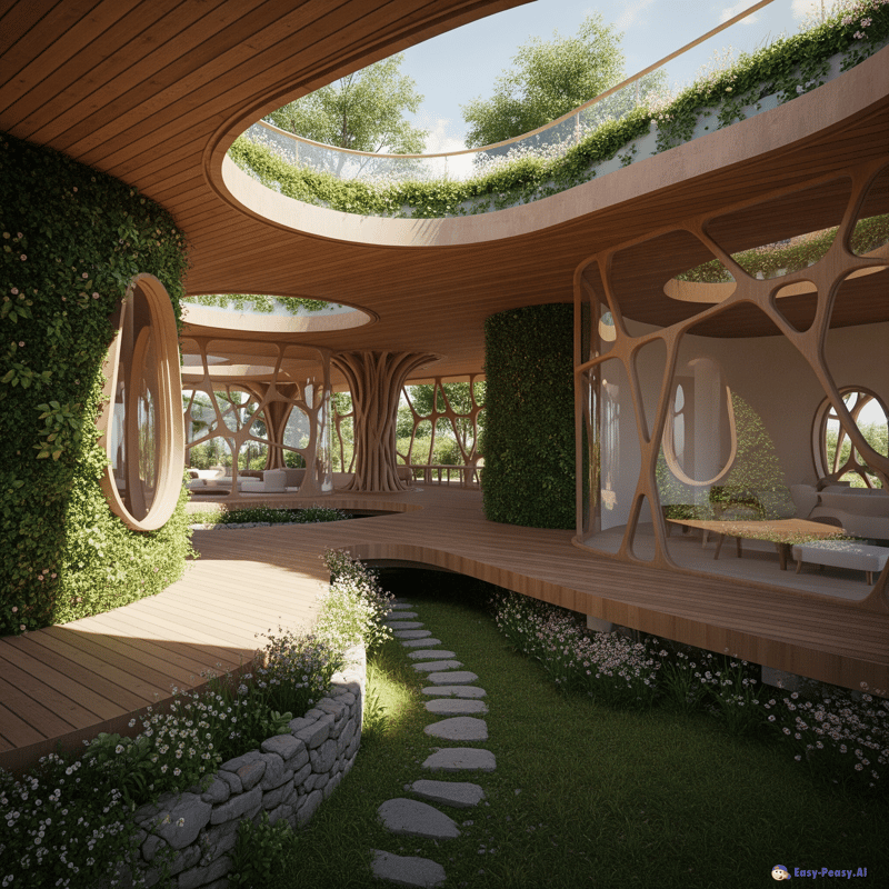 Organic Architectural Illustration - Natural Style Organic Architectural Illustration - Natural Style