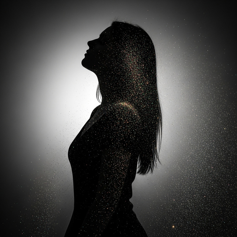 Iridescent Glitter Gravy Silhouette Art Iridescent Glitter Gravy Silhouette Art