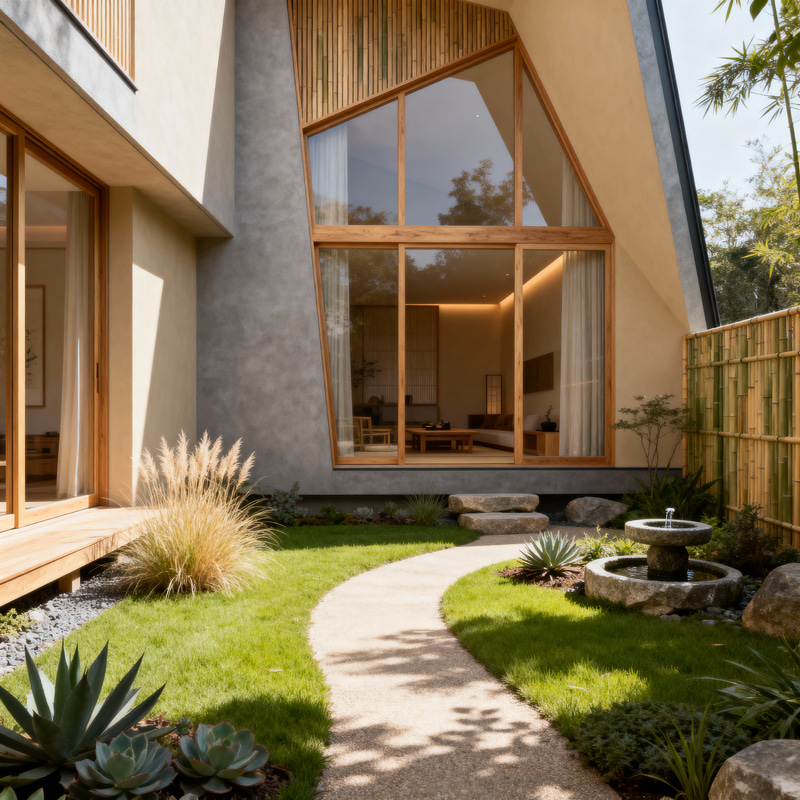 Modern Zen Style Home with Dog-Friendly Garden Modern Zen Style Home with Dog-Friendly Garden