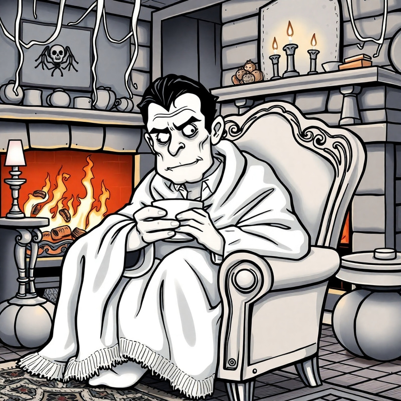 Cozy Vampire Coloring Page for Relaxation Cozy Vampire Coloring Page for Relaxation