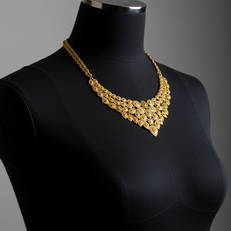 Mannequin with Stunning Necklace Display Mannequin with Stunning Necklace Display