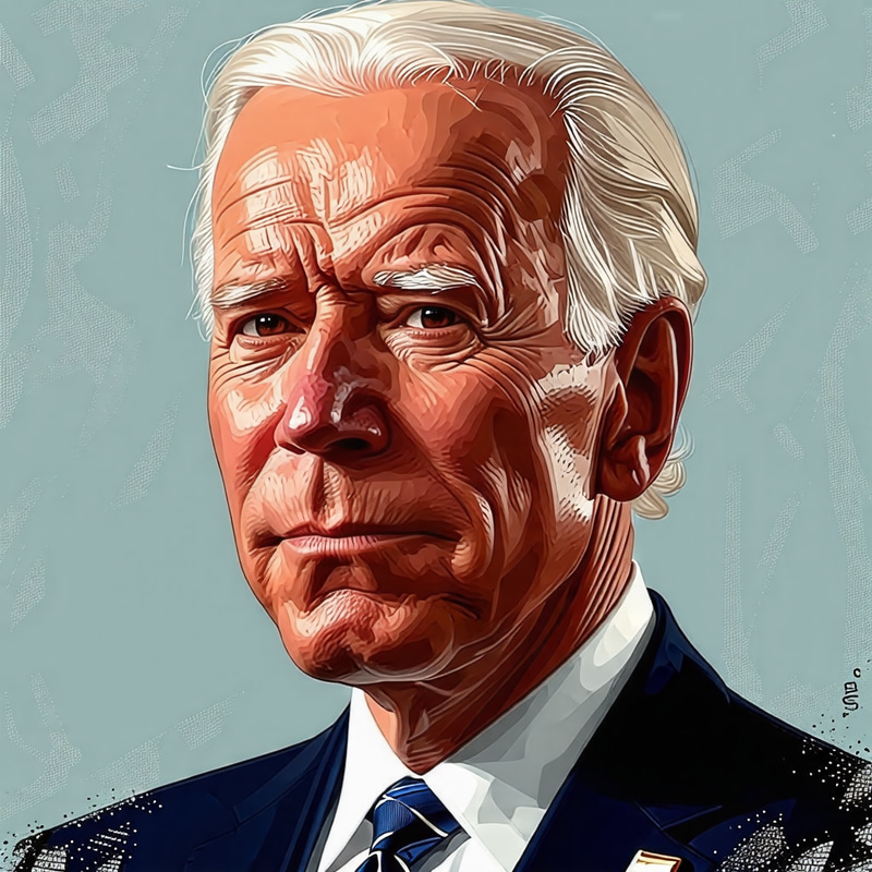 Joe Biden Political Cartoon Portrait | Studio satirical genre Joe Biden Political Cartoon Portrait | Studio satirical genre