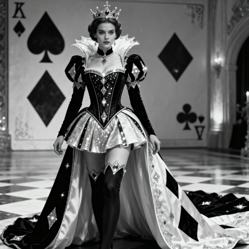 Diamond Queen Costume with Sparkles | Elegant Design Diamond Queen Costume with Sparkles | Elegant Design