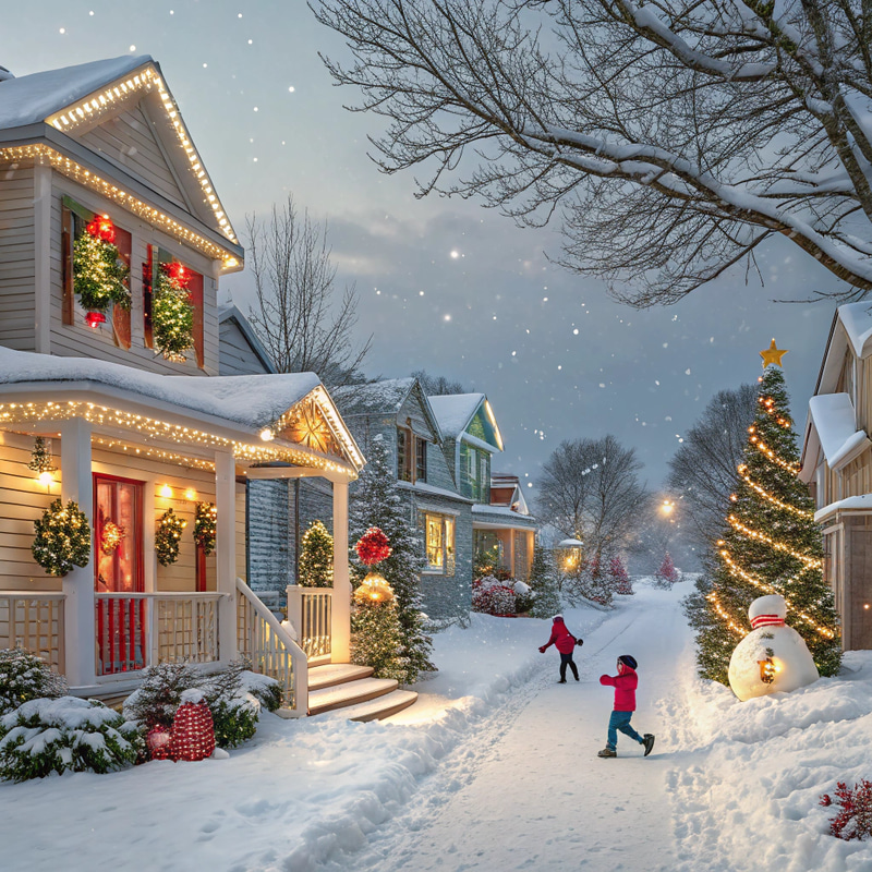 Magical Outdoor Christmas Scene Magical Outdoor Christmas Scene