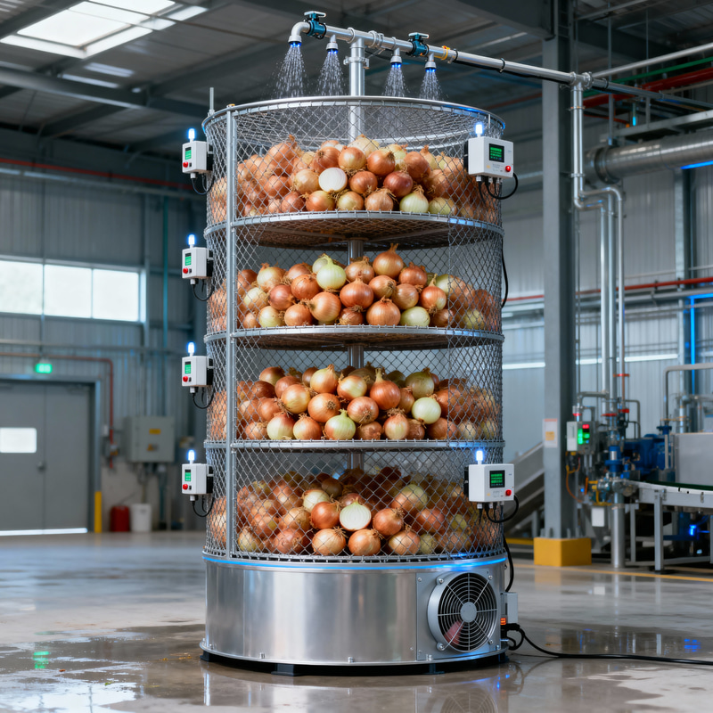 Smart Onions Storage System with Ethylene Sensors