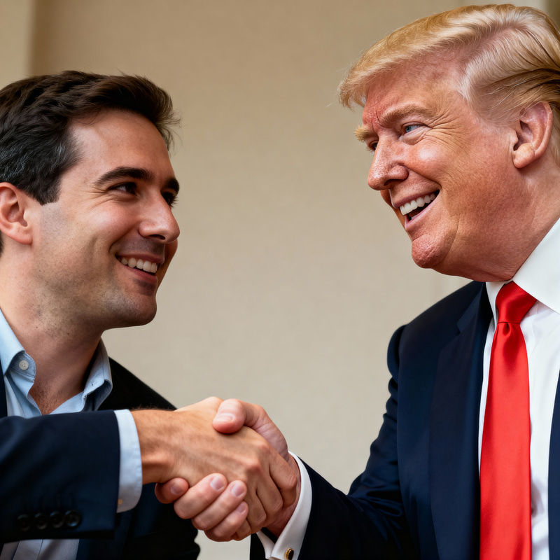 Shaking Hands with Trump: A Memorable Moment