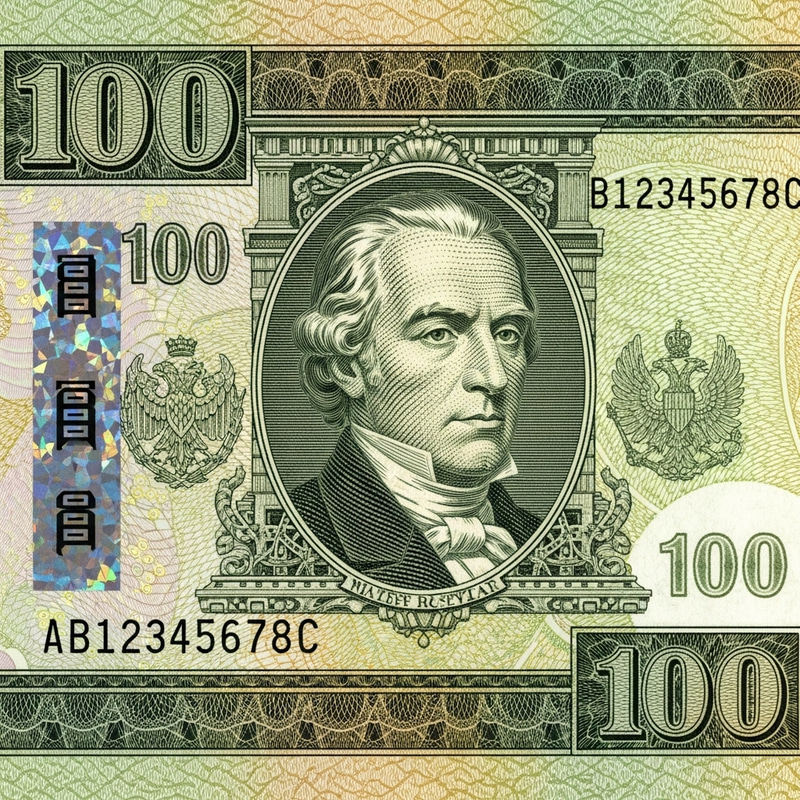 Exquisite Banknote Artwork with Public Figure Portrait